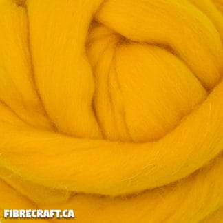Merino Roving - 21 Micron - Sunflower