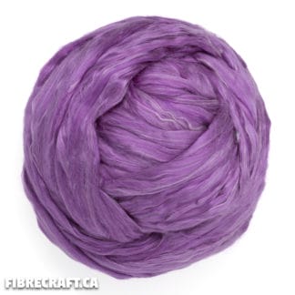 Mulberry Silk Roving - Budapest Purple