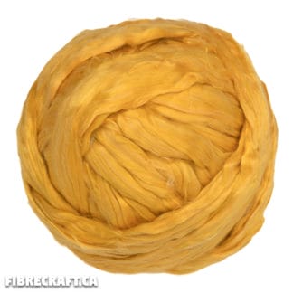 Mulberry Silk Roving - Singapore Yellow