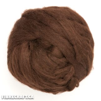 Tussah Silk Roving - Cacao