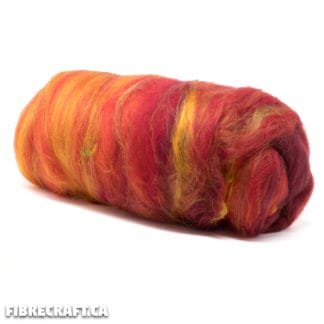 Carded Art Batt - Fire
